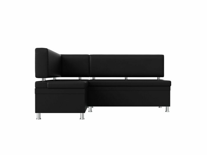 Угловой диван Стайл черного цвета (экокожа) левый угол - купить Угловые диваны по цене 33999.0