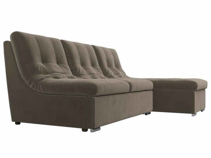 Угловой диван-кровать Релакс коричневого цвета угол правый - лучшие Угловые диваны в INMYROOM