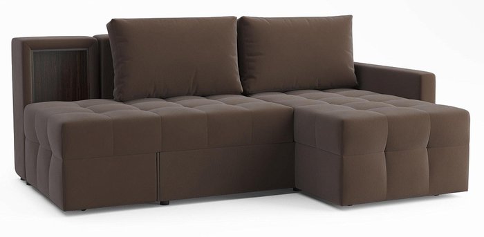 Угловой диван-кровать Кельн коричневого цвета правый Угловой диван-кровать Кельн коричневого цвета правый