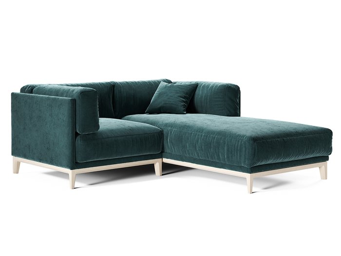 Угловой диван Case синего цвета - купить Угловые диваны по цене 206800.0