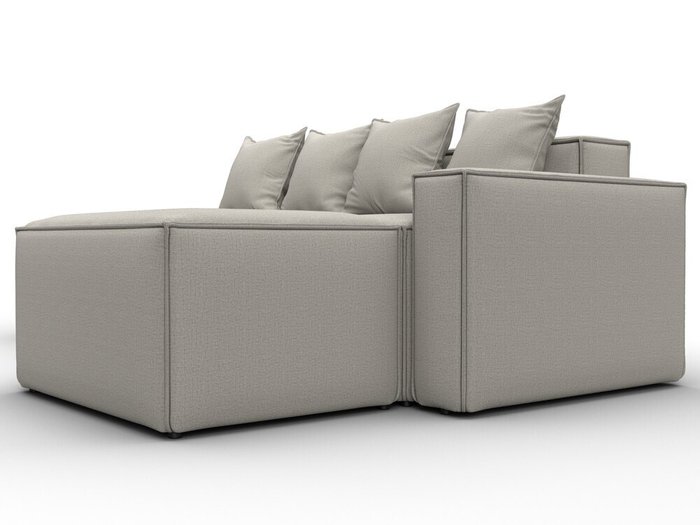 Угловой модульный диван Лига-063 светло-бежевого цвета правый - лучшие Угловые диваны в INMYROOM