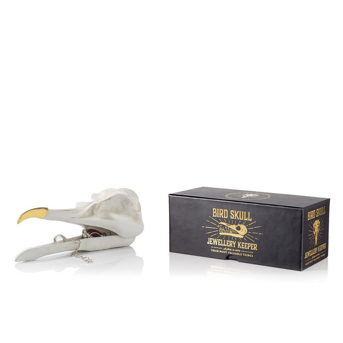 Шкатулка для украшений Suck UK bird skull (белый) - купить Шкатулки по цене 4810.0 Шкатулка для украшений Suck UK bird skull (белый) - купить Шкатулки по цене 4810.0