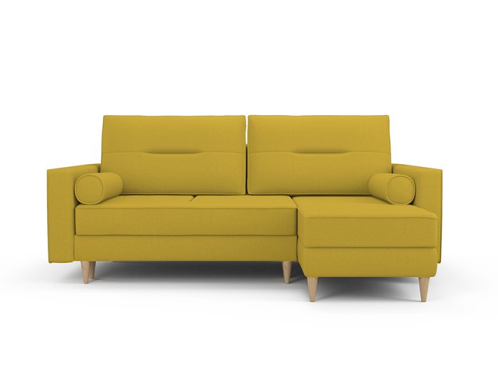 Угловой диван-кровать Вестор горчичного цвета