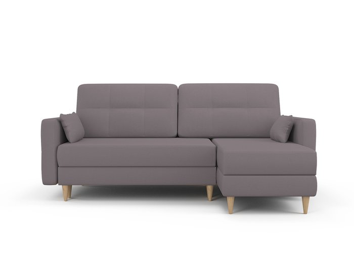 Угловой диван-кровать Берни серо-бежевого цвета