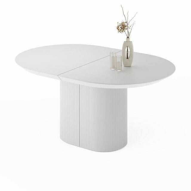 Раздвижной обеденный стол Гиртаб S белого цвета - купить Обеденные столы по цене 203889.0