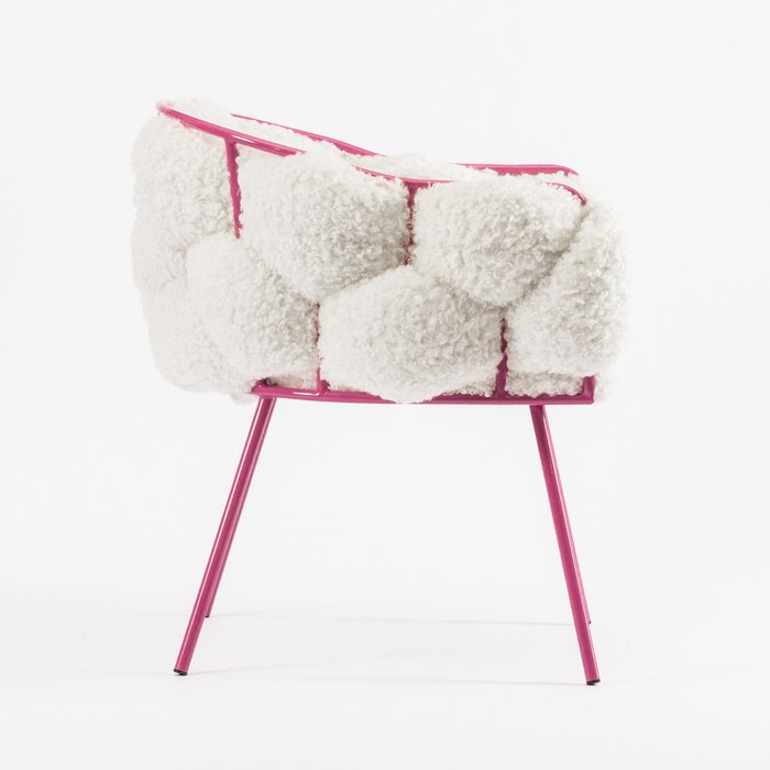 Стул Фоджа бело-розового цвета - лучшие Обеденные стулья в INMYROOM