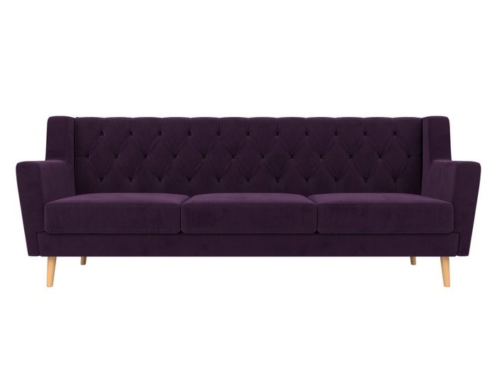 Диван Брайтон Люкс фиолетового цвета  - купить Прямые диваны по цене 38999.0