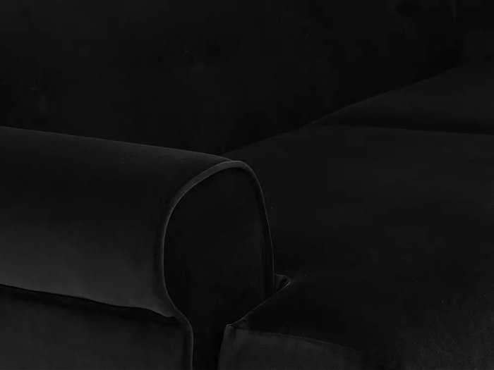 Диван Italia L черного цвета с бежевыми ножками  - лучшие Прямые диваны в INMYROOM