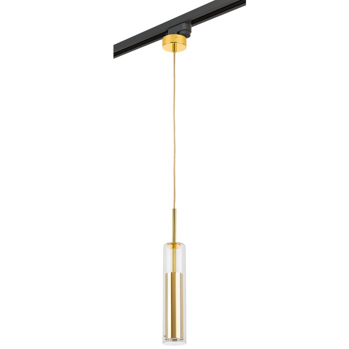 Люстра CILINO 1х40W GU10 GOLD (756012+592007) - лучшие Трековые светильники в INMYROOM Люстра CILINO 1х40W GU10 GOLD (756012+592007) - лучшие Трековые светильники в INMYROOM