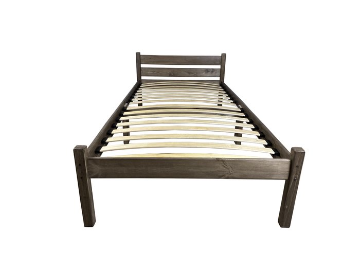 Кровать Компакт сосновая с ортопедическим основанием 80х200 цвета венге - купить Кровати для спальни по цене 8031.0
