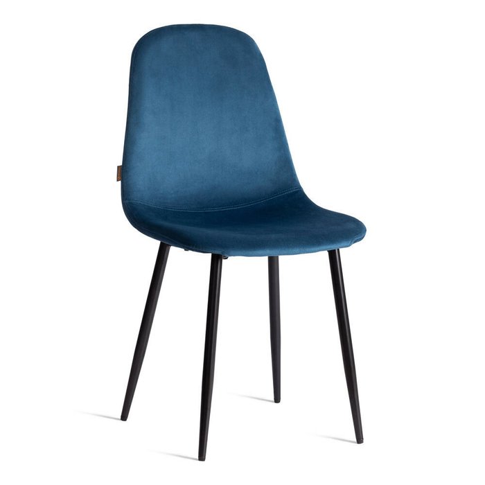 Комплект из четырех стульев Breeze синего цвета - купить Обеденные стулья по цене 10800.0