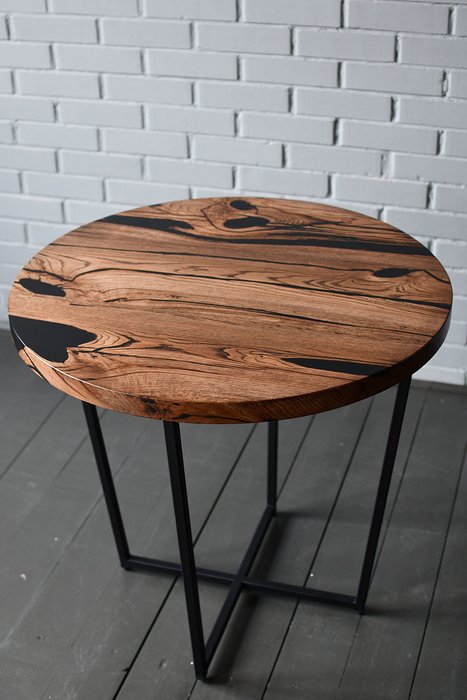 Обеденный стол Река черно-коричневого цвета - лучшие Обеденные столы в INMYROOM