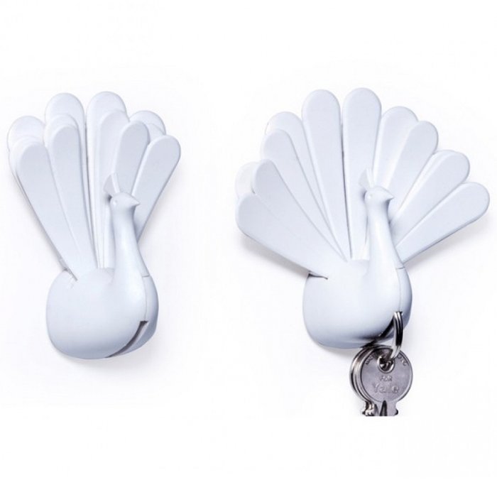 Ключница Peacock белого цвета - купить Ключницы по цене 990.0
