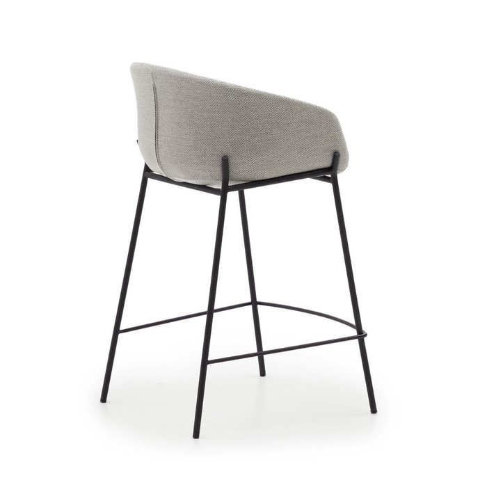  Полубарный стул Yvette светло-серого цвета - лучшие Барные стулья в INMYROOM