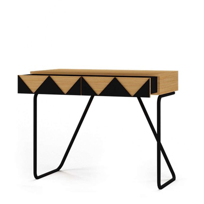 Рабочий стол Woo Desk черно-бежевого цвета - лучшие Письменные столы в INMYROOM Рабочий стол Woo Desk черно-бежевого цвета - лучшие Письменные столы в INMYROOM