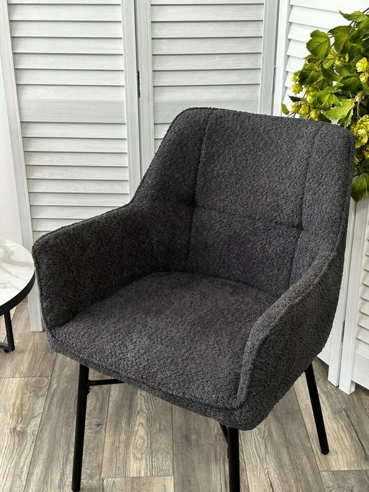 Стул Agira темно-серого цвета - лучшие Обеденные стулья в INMYROOM