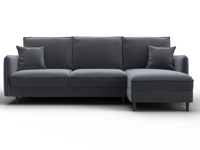 Угловой диван-кровать Лига-064 серого цвета - купить Угловые диваны по цене 93990 Угловой диван-кровать Лига-064 серого цвета - купить Угловые диваны по цене 93990