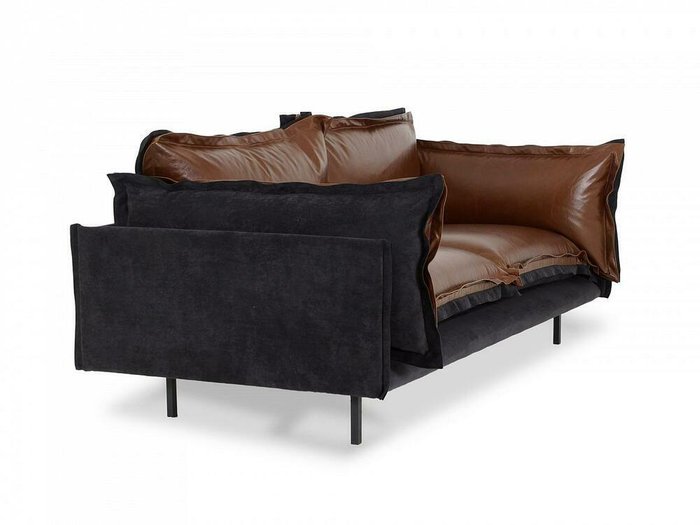 Диван Barcelona черно-корчнвого цвета - лучшие Прямые диваны в INMYROOM