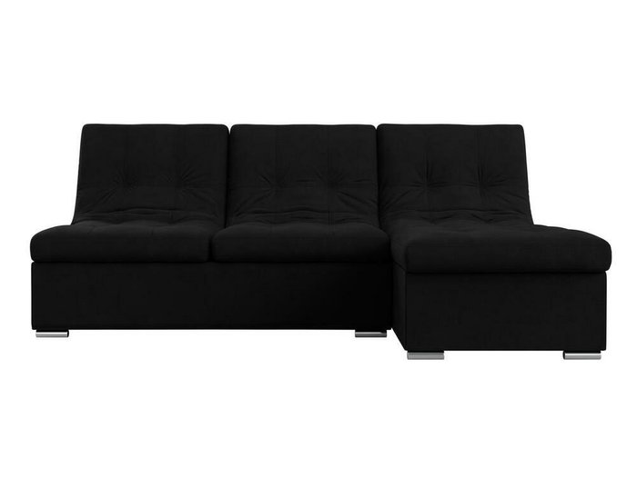 Угловой диван-кровать Релакс черного цвета угол правый - купить Угловые диваны по цене 79999.0