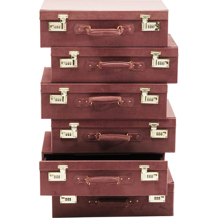 Комод высокий Suitcase темно-розового цвета - купить Комоды по цене 48870.0