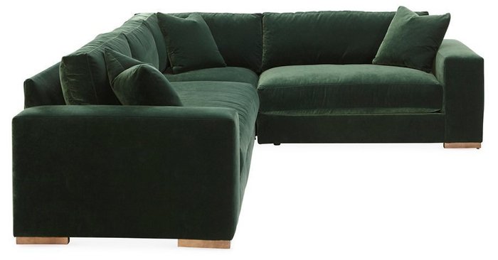 Диван Four зелёного цвета - лучшие Угловые диваны в INMYROOM