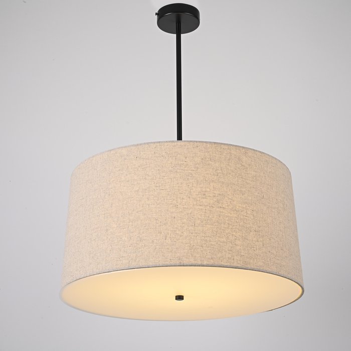 Люстра RH ROUND Linen Shade Pendant - купить Подвесные люстры по цене 19690.0