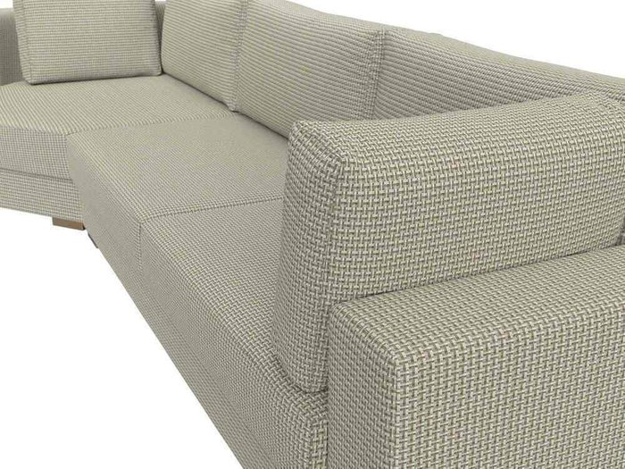 Угловой диван-кровать Лига 026 серо-бежевого цвета левый угол - лучшие Угловые диваны в INMYROOM