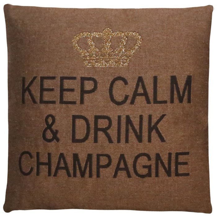 Подушка "KC drink champagne" (темное золото) Подушка "KC drink champagne" (темное золото)