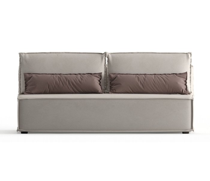 Диван-кровать Ли Рой Лайт в обивке из велюра кремового цвета - купить Прямые диваны по цене 26250.0