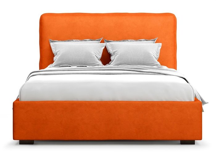 Кровать Brachano с подъемным механизмом 140х200 оранжевого цвета