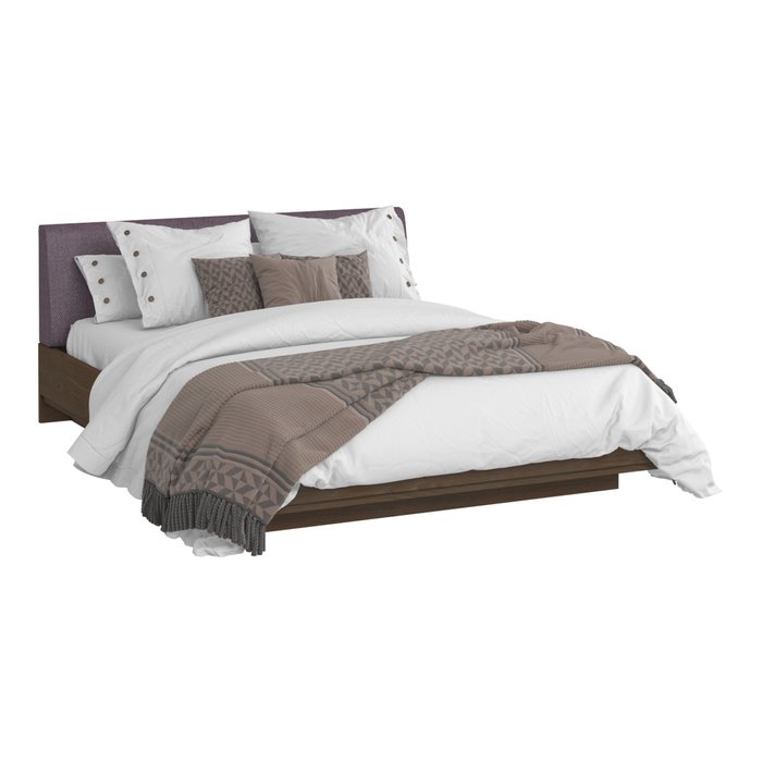 Кровать Сиена 160х200 с сиреневым изголовьем и подъемным механизмом - лучшие Кровати для спальни в INMYROOM