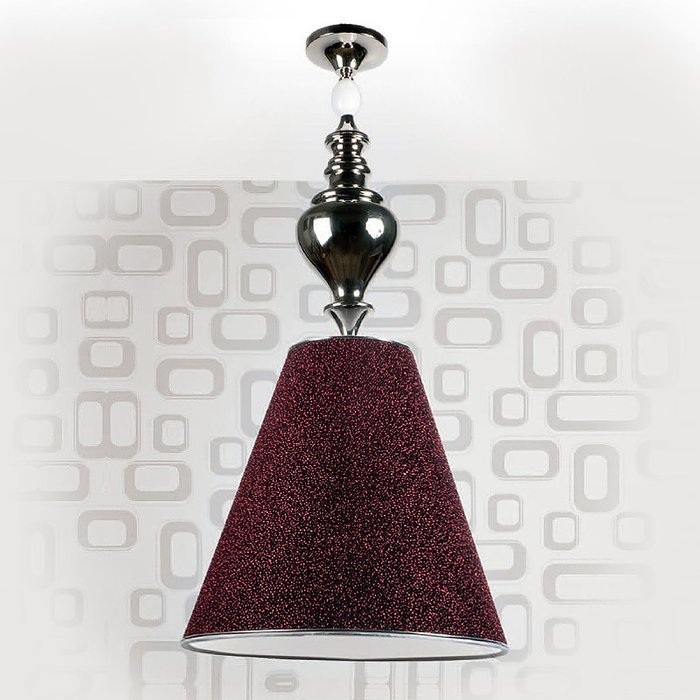 Подвесной светильник Jago "Galassia" с плафоном из ткани красного цвета - купить Подвесные светильники по цене 56700.0