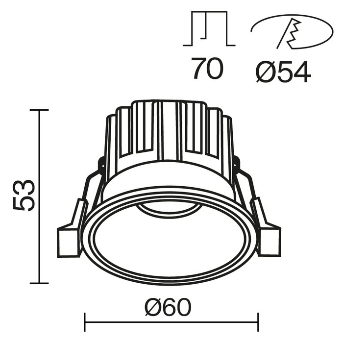 Встраиваемый светильник Technical DL058-7W2.7K-B Round Downlight - лучшие Встраиваемые споты в INMYROOM Встраиваемый светильник Technical DL058-7W2.7K-B Round Downlight - лучшие Встраиваемые споты в INMYROOM
