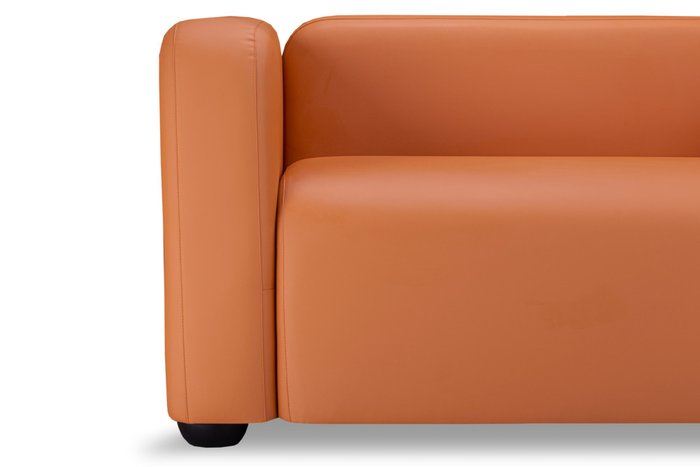 Прямой диван Квадрато стандарт оранжевого цвета - лучшие Прямые диваны в INMYROOM