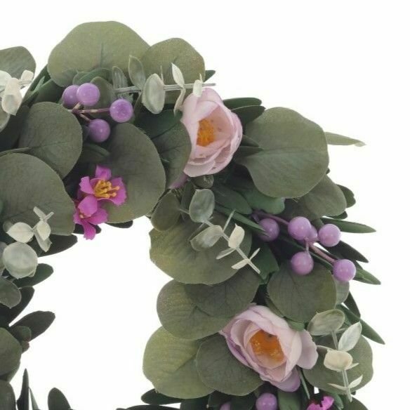 Декоративный Венок сиренево-зеленого цвета - лучшие Декоративные цветы в INMYROOM