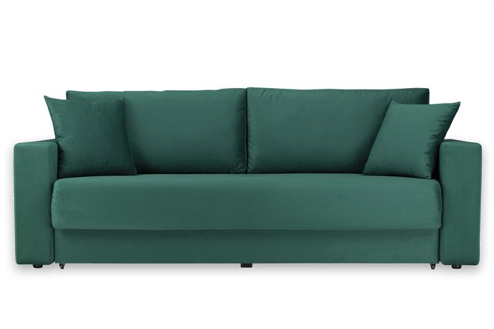 Прямой диван-кровать Ливерпуль зеленого цвета - купить Прямые диваны по цене 49990.0