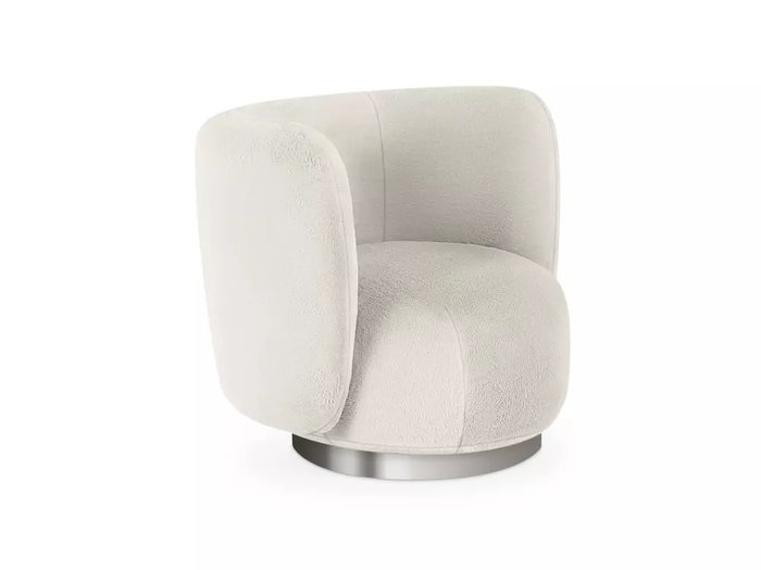 Кресло Lucca белого цвета с серым основанием 