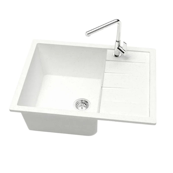 Кухонная мойка Maretti Kitchen MR645-WH, белый - лучшие Кухонные мойки в INMYROOM