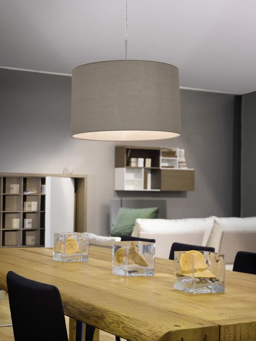 Подвесной светильник Pasteri Taupe 31572 (ткань, цвет коричневый) - лучшие Подвесные светильники в INMYROOM Подвесной светильник Pasteri Taupe 31572 (ткань, цвет коричневый) - лучшие Подвесные светильники в INMYROOM