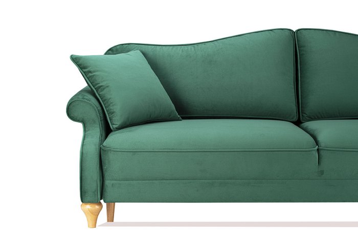 Прямой диван-кровать Бьюти Премиум зеленого цвета - купить Прямые диваны по цене 118090.0