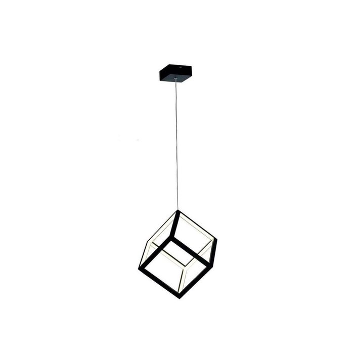 Подвесной светодиодный светильник Куб черного цвета