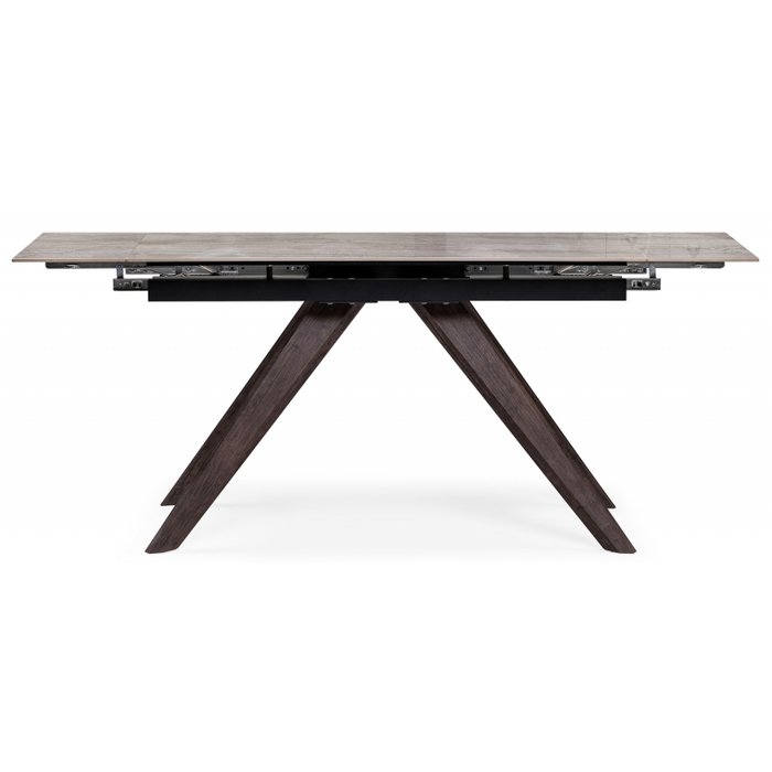 Раздвижной обеденный стол Морсби серого цвета - лучшие Обеденные столы в INMYROOM