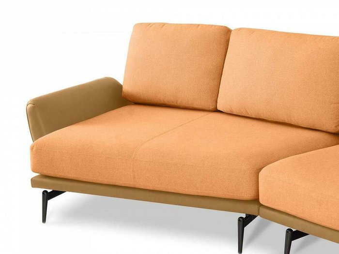 Угловой диван Ispani оранжево-коричневого цвета - купить Угловые диваны по цене 165420.0
