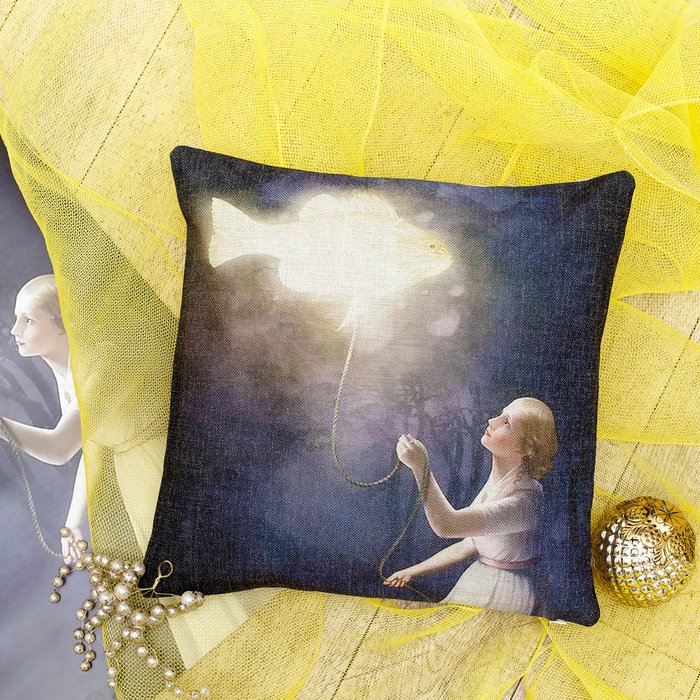 Декоративная подушка «Золотая рыбка» - лучшие Декоративные подушки в INMYROOM