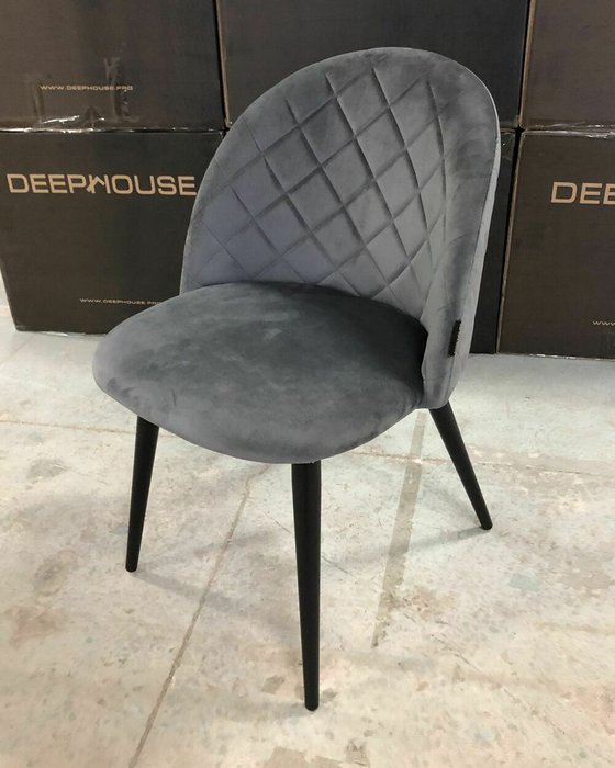 Стул Париж серо-черного цвета - лучшие Обеденные стулья в INMYROOM