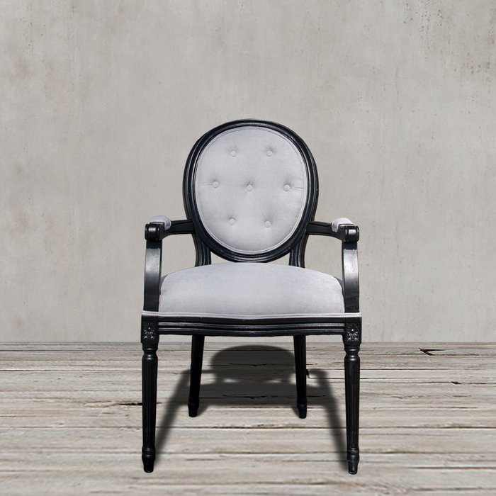 Полукресло Луи со светло-серой обивкой - лучшие Интерьерные кресла в INMYROOM