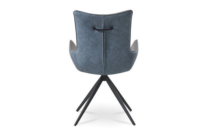 Кресло Jess цвета графит с синей спинкой - лучшие Обеденные стулья в INMYROOM