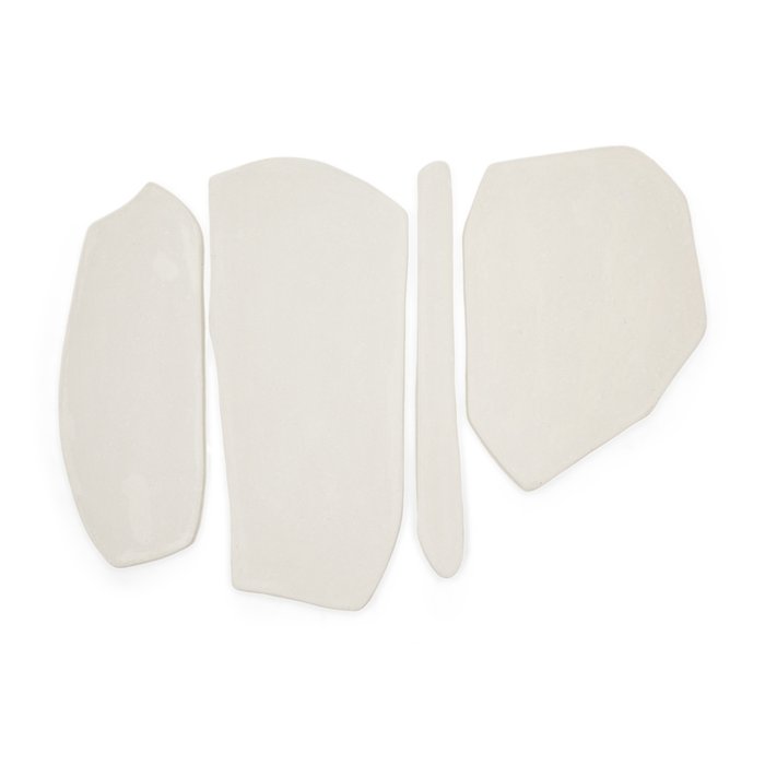 Комплект из четырех настенных панно Siluna белого цвета - купить Декор стен по цене 23990.0