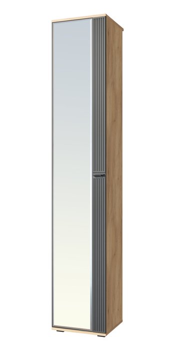 Шкаф-пенал с зеркалом Эмилия цвета графит