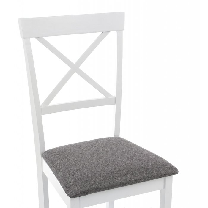 Стул Shem бело-серого цвета - лучшие Обеденные стулья в INMYROOM
